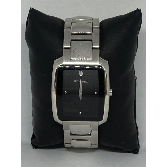 Fossil FS4043 Men Silver Stainless Steel Analog Dial Quartz Genuine Watch OP762 - Picture 3 of 12